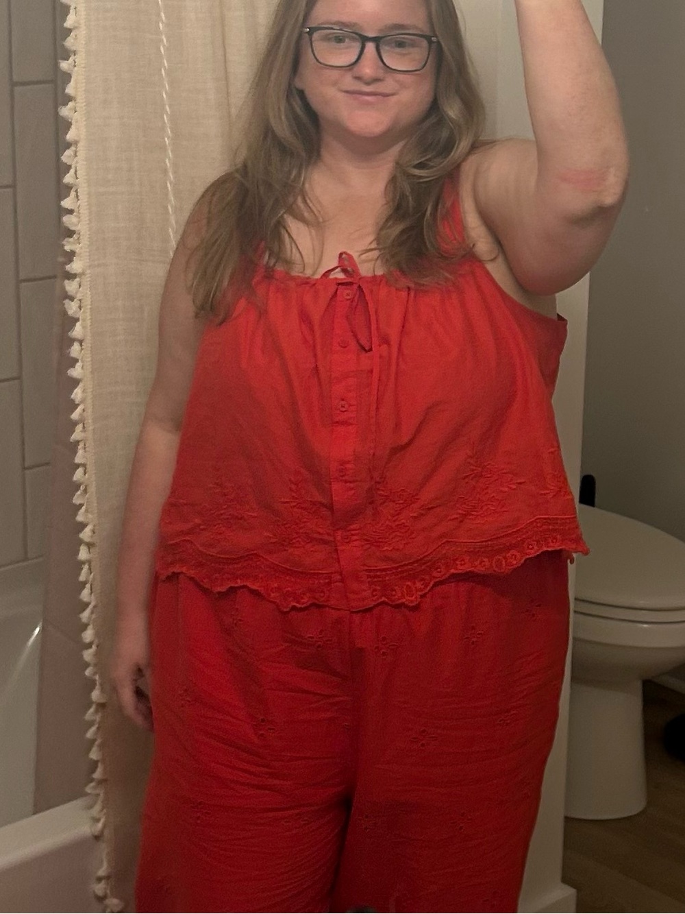 Old Navy Red Wide-Leg Jumpsuit